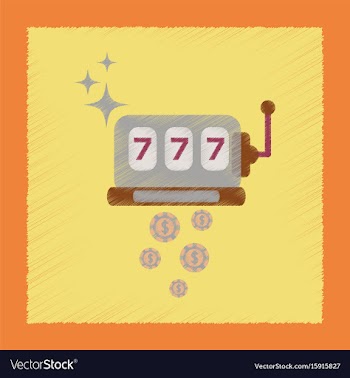Flat shading style icon slot machine winnings vector image