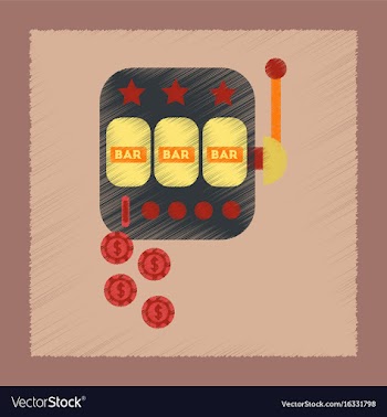 Flat shading style icon slot machine winnings vector image