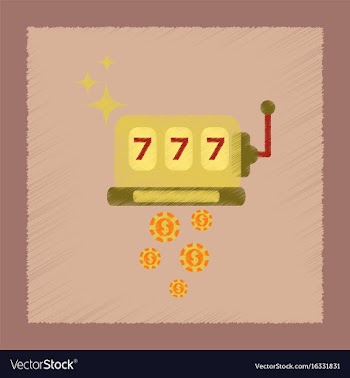 Flat shading style icon slot machine winnings vector image