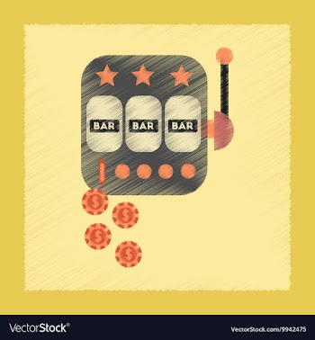 Flat shading style icon slot machine winnings vector image