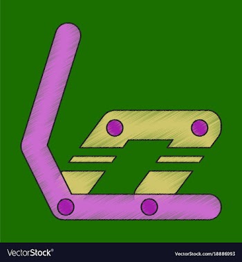 Flat shading style icon snowboard binding vector image