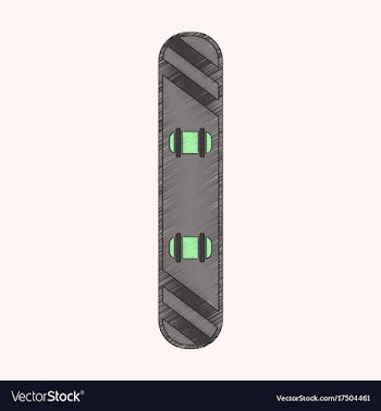 Flat shading style icon snowboard vector image