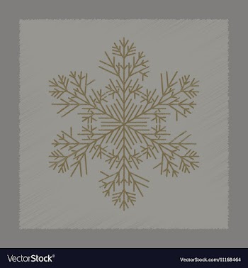 Flat shading style icon snowflake vector image