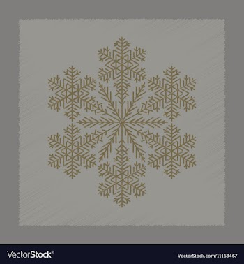 Flat shading style icon snowflake vector image