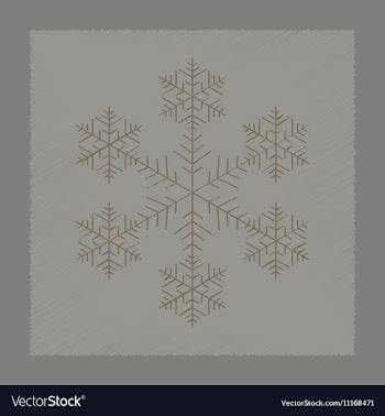 Flat shading style icon snowflake vector image