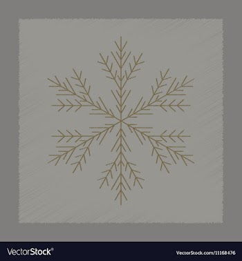 Flat shading style icon snowflake vector image