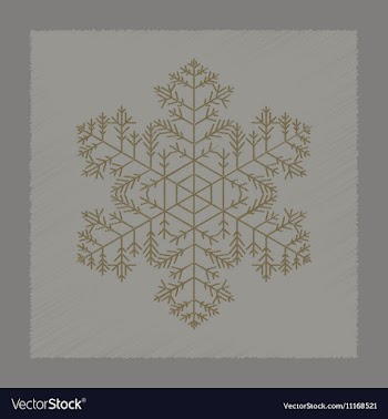 Flat shading style icon snowflake vector image
