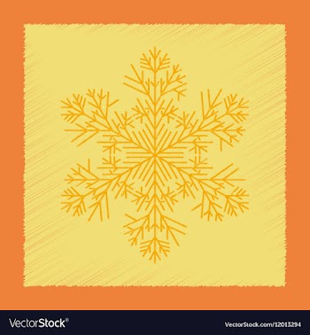 Flat shading style icon snowflake vector image