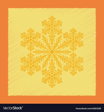 Flat shading style icon snowflake vector image