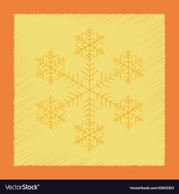 Flat shading style icon snowflake vector image