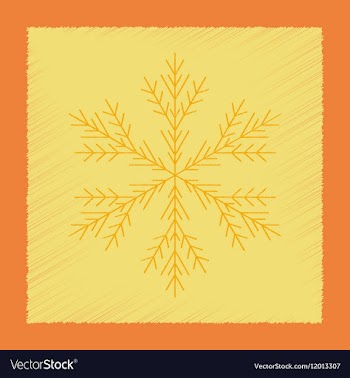 Flat shading style icon snowflake vector image