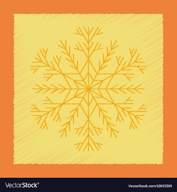 Flat shading style icon snowflake vector image