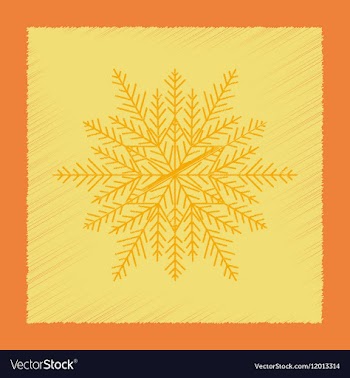 Flat shading style icon snowflake vector image