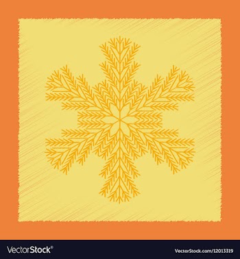Flat shading style icon snowflake vector image