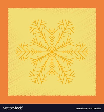 Flat shading style icon snowflake vector image