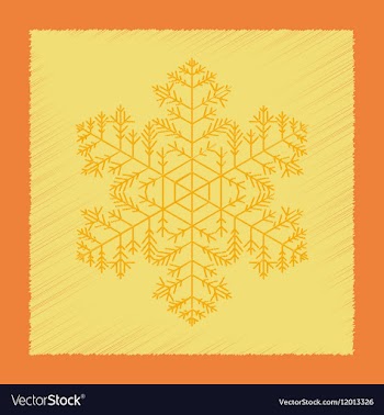 Flat shading style icon snowflake vector image