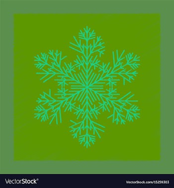 Flat shading style icon snowflake vector image