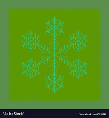 Flat shading style icon snowflake vector image