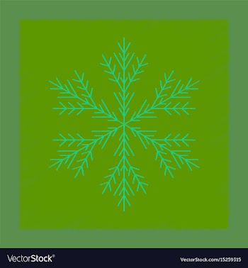 Flat shading style icon snowflake vector image