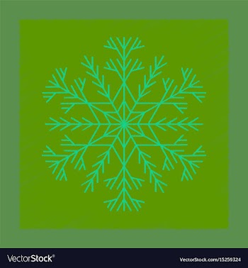 Flat shading style icon snowflake vector image