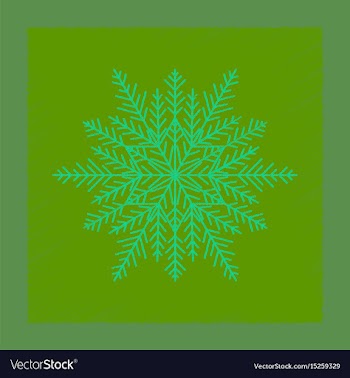 Flat shading style icon snowflake vector image