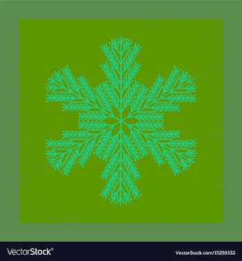 Flat shading style icon snowflake vector image