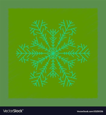 Flat shading style icon snowflake vector image