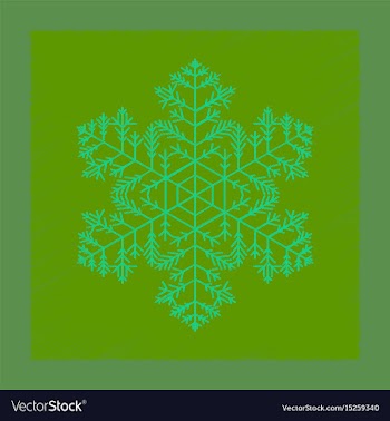 Flat shading style icon snowflake vector image