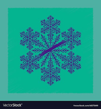 Flat shading style icon snowflake vector image