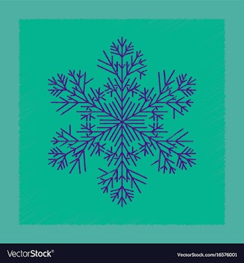 Flat shading style icon snowflake vector image