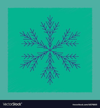 Flat shading style icon snowflake vector image