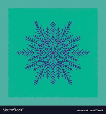 Flat shading style icon snowflake vector image