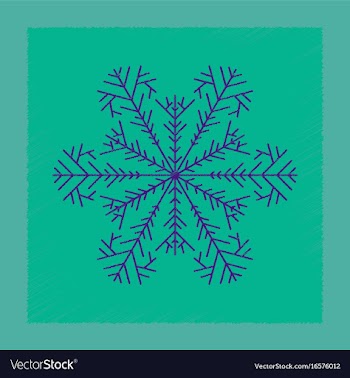 Flat shading style icon snowflake vector image