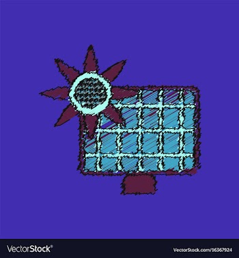 Flat shading style icon solar battery vector image