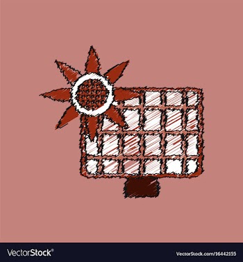 Flat shading style icon solar battery vector image