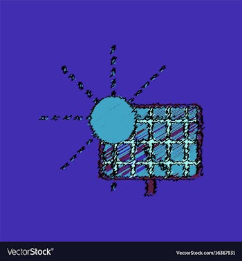 Flat shading style icon solar energy vector image