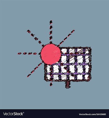 Flat shading style icon solar energy vector image