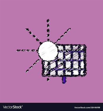 Flat shading style icon solar energy vector image