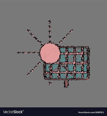 Flat shading style icon solar energy vector image