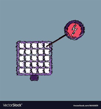 Flat shading style icon solar panel and vector image