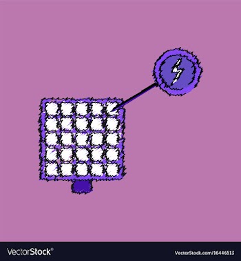 Flat shading style icon solar panel and vector image