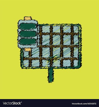 Flat shading style icon solar panel vector image