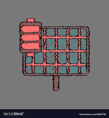 Flat shading style icon solar panel vector image