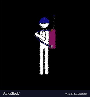 Flat shading style icon soldier holding walkie vector image