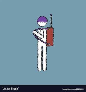 Flat shading style icon soldier holding walkie vector image