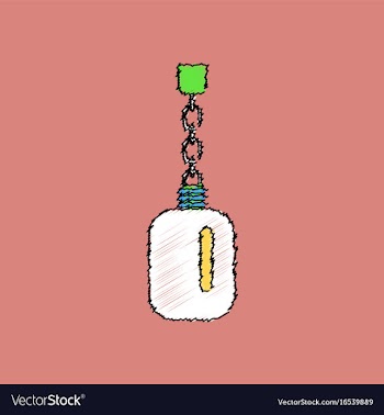 Flat shading style icon soldier water bottle vector image