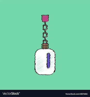 Flat shading style icon soldier water bottle vector image
