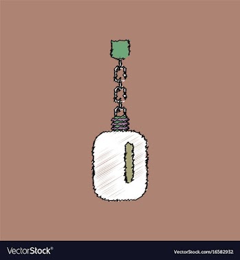 Flat shading style icon soldier water bottle vector image