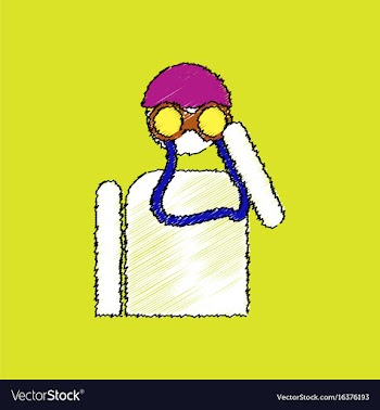 Flat shading style icon soldier with binocular vector image