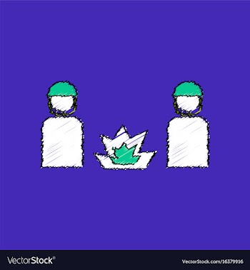 Flat shading style icon soldiers and explosion vector image